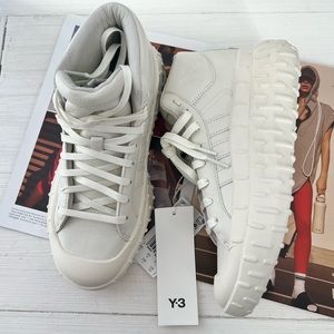 Y-3 Adidas & Yohji Yamamoto leather high top sneakers